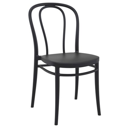 SIESTA EXCLUSIVE Victor Resin Outdoor Chair, Black ISP252-BLA